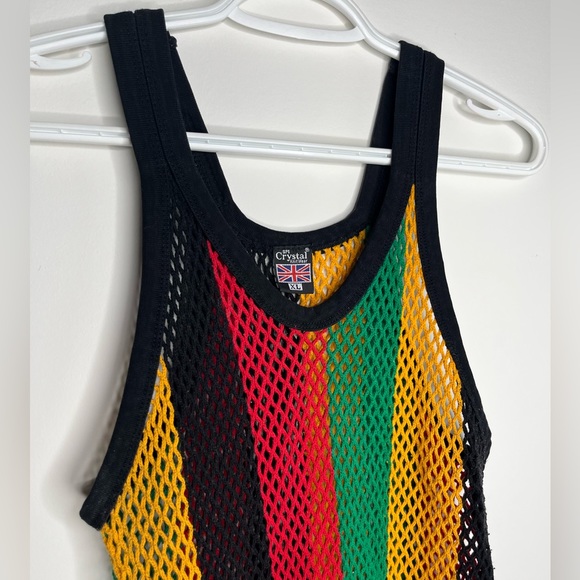 💕 2/25 Rasta Crochet String Tank - Picture 3 of 5